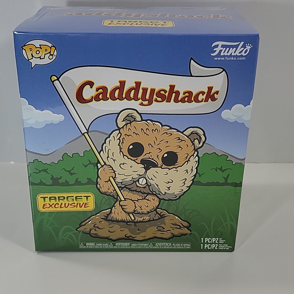 Funko POP Caddyshack Pop & Hat Target Exclusive Flocked Gopher Bushwood CBC